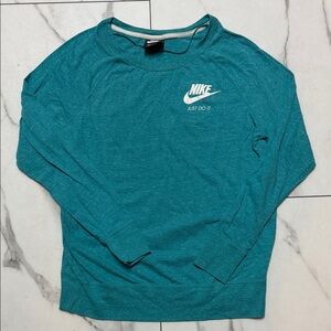 Women's Nike Turquoise Long Sleeve Crewneck Lite Sweatshirt Size Large
